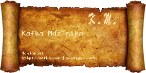 Kafka Mónika névjegykártya